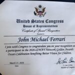 United States Congress House of Representatives Certificate of Special Recognition