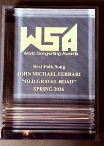 world song writing award best folk song old gravel road