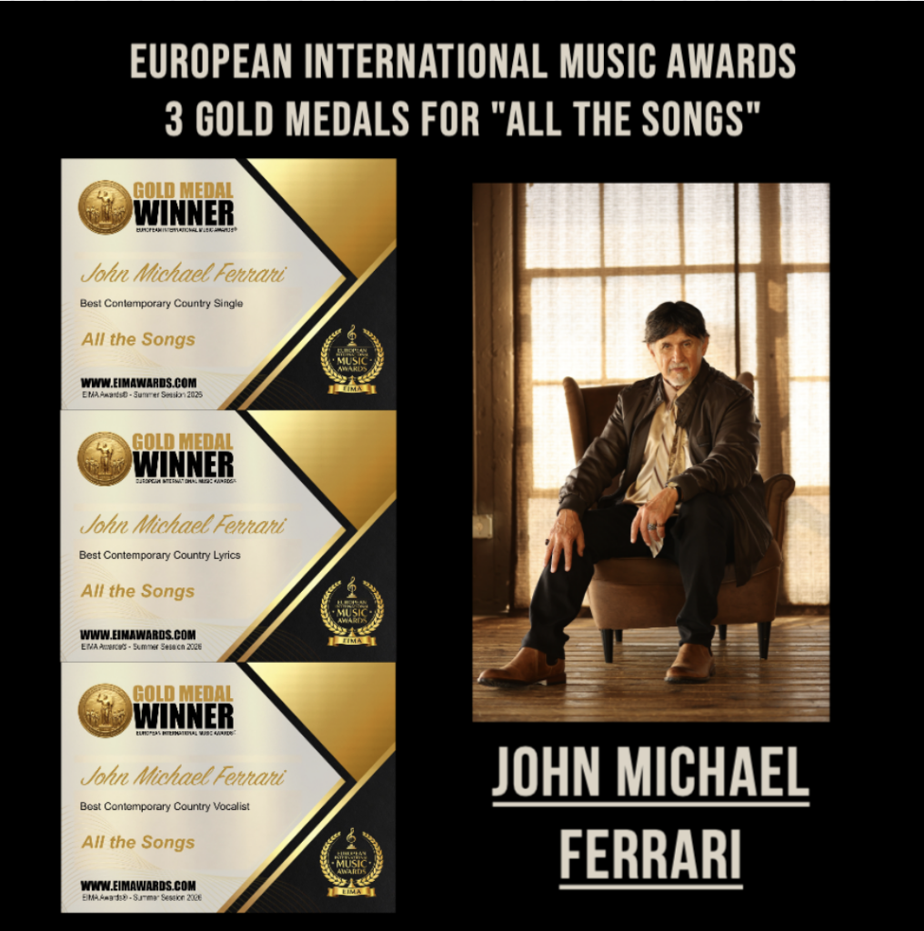 JMF's song "All the Songs" was honored with 3 Gold Medals by the European International Music Awards